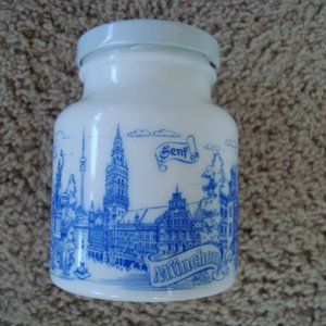 Vintage German Munchen Mustard Jar